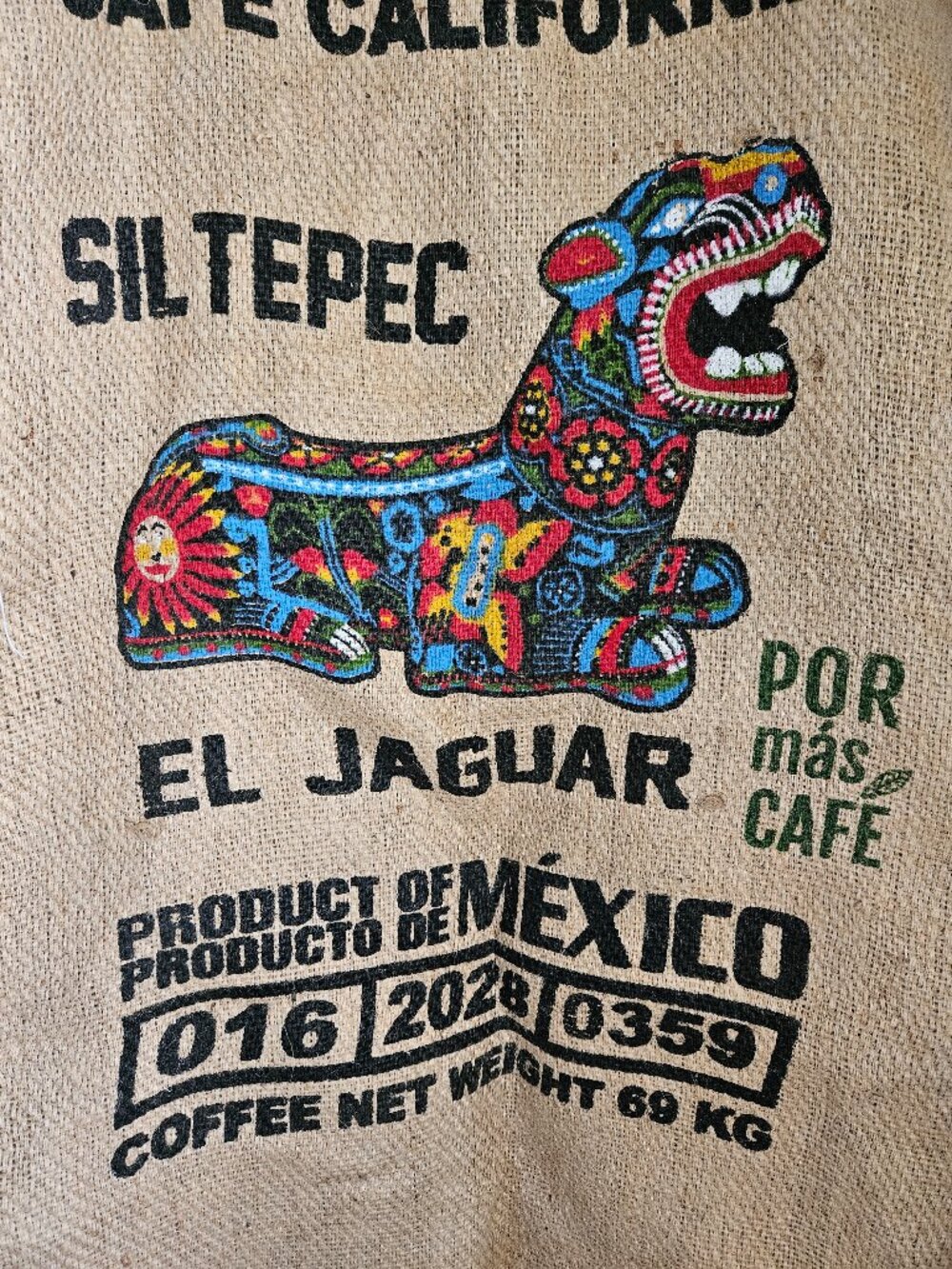 Mexico Siltepec "El Jaguar" Burlap Coffee Sack Bag